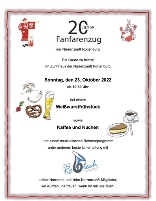 Jubiläum 20 Jahre Fanfarenzug