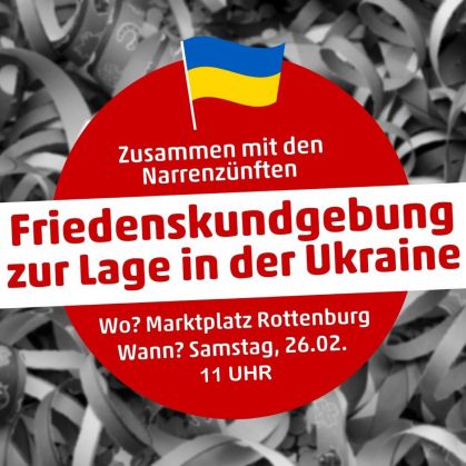 Friedenskundgebung auf dem Rottenburger Marktplatz