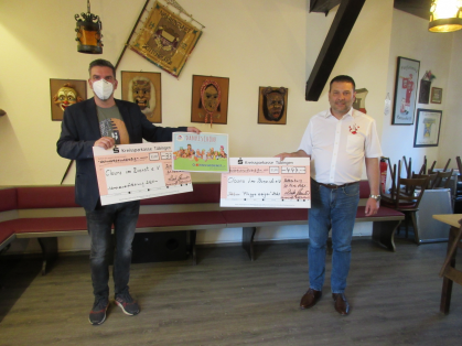 Spendenübergabe der Narrenzunft Rottenburg e. V. an die Clowns im Dienst e. V. Tübingen