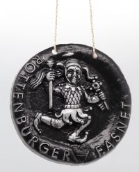 Plastikabzeichen  Hofnarr schwarz